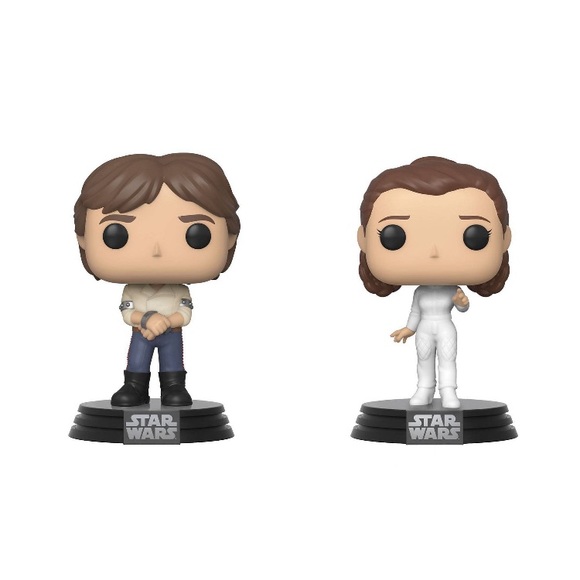 2 pack Han Solo & Princess Leia Funko pop - Picture 2 of 8